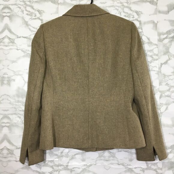 SUIT STUDIO TAN 3 BUTTON LONG SLEEVE BLAZER 6P - Picture 9 of 10